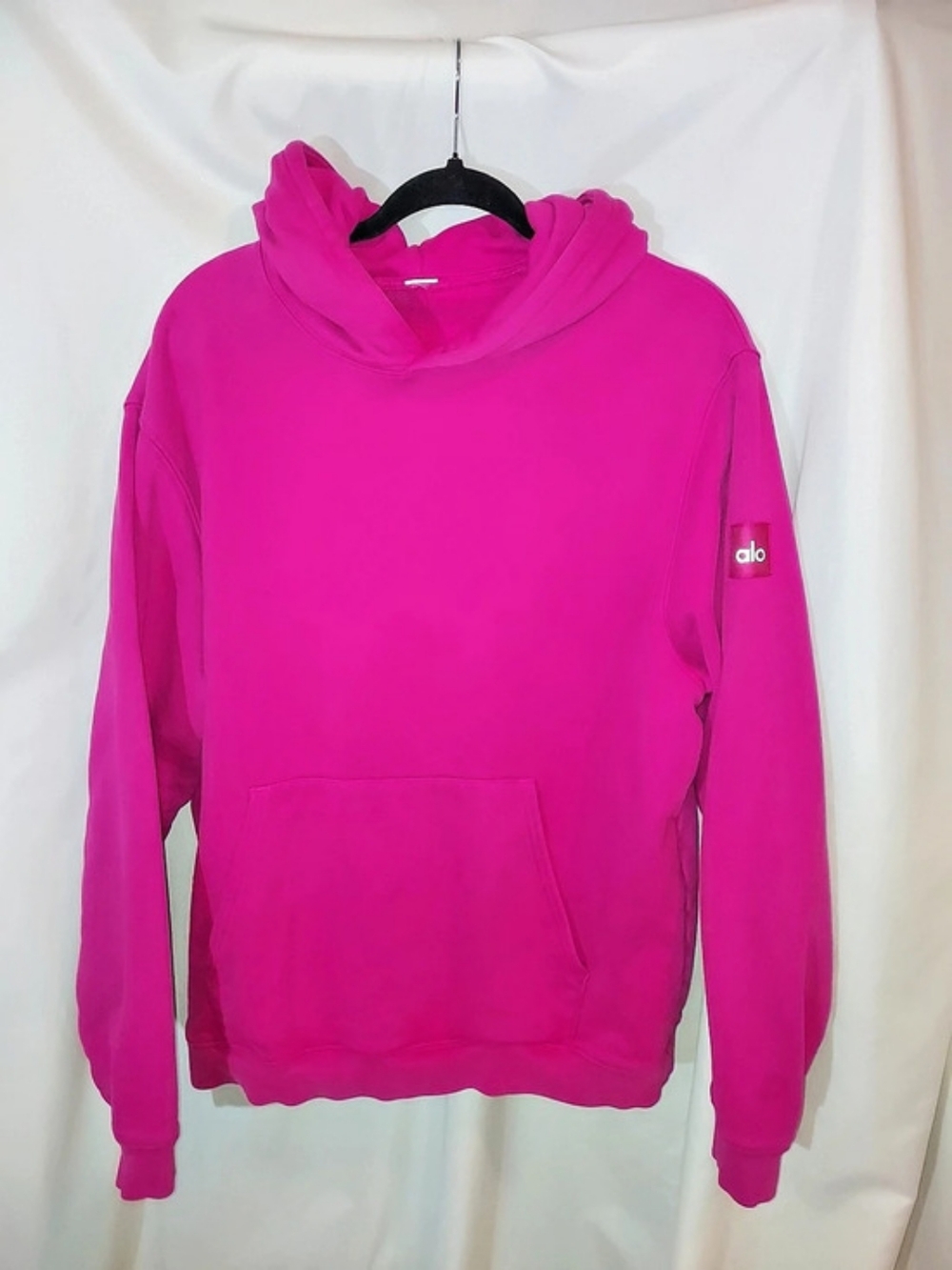 ALO YOGA Renown Heavyweight Hoodie Hot Pink Magenta Size